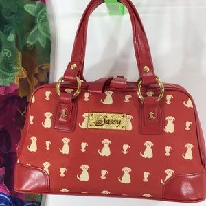 Sassy Dog red  satchel bag